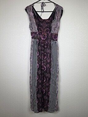 Free People Vintage Size 2 Boho Striped Midi Dress